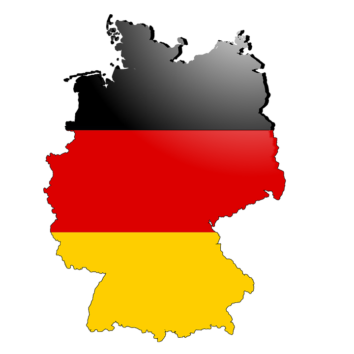 Germany Flag Map