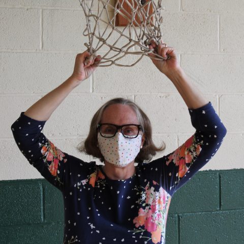 Karen pulling basketball net