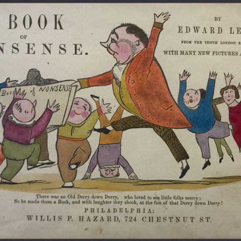 Title page for A Book of Nonsense by Edward Lear